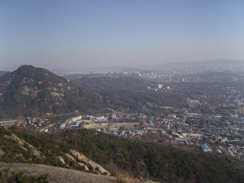 인왕산정상에서 본 이미지