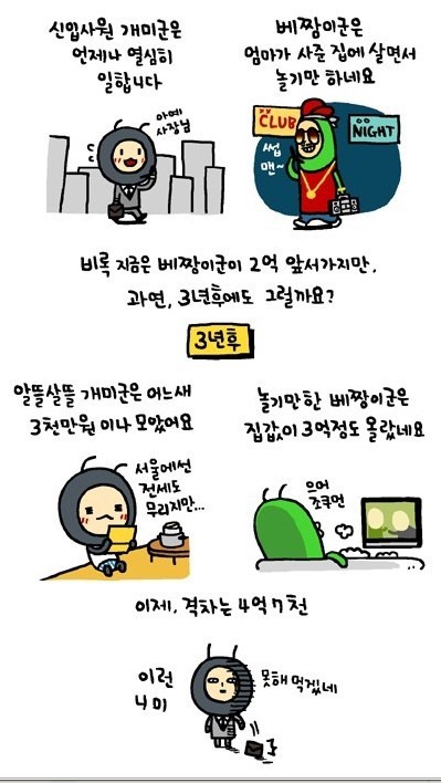 개미와배짱이 이미지