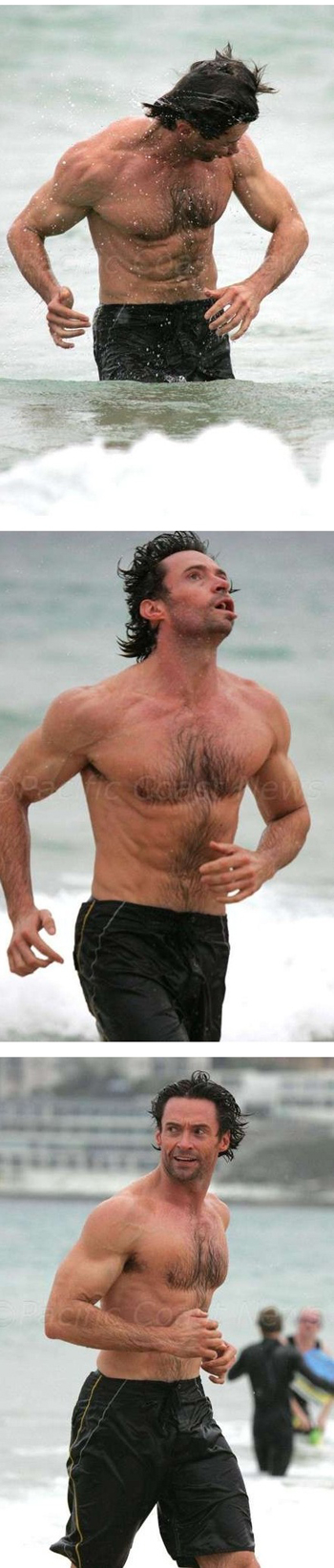 [휴잭맨] 아침에 일어나 시드니 본다이 비치에서 수영을 하고 머리를 터는 이 시대의 진정한 멋쟁이 | 인스티즈