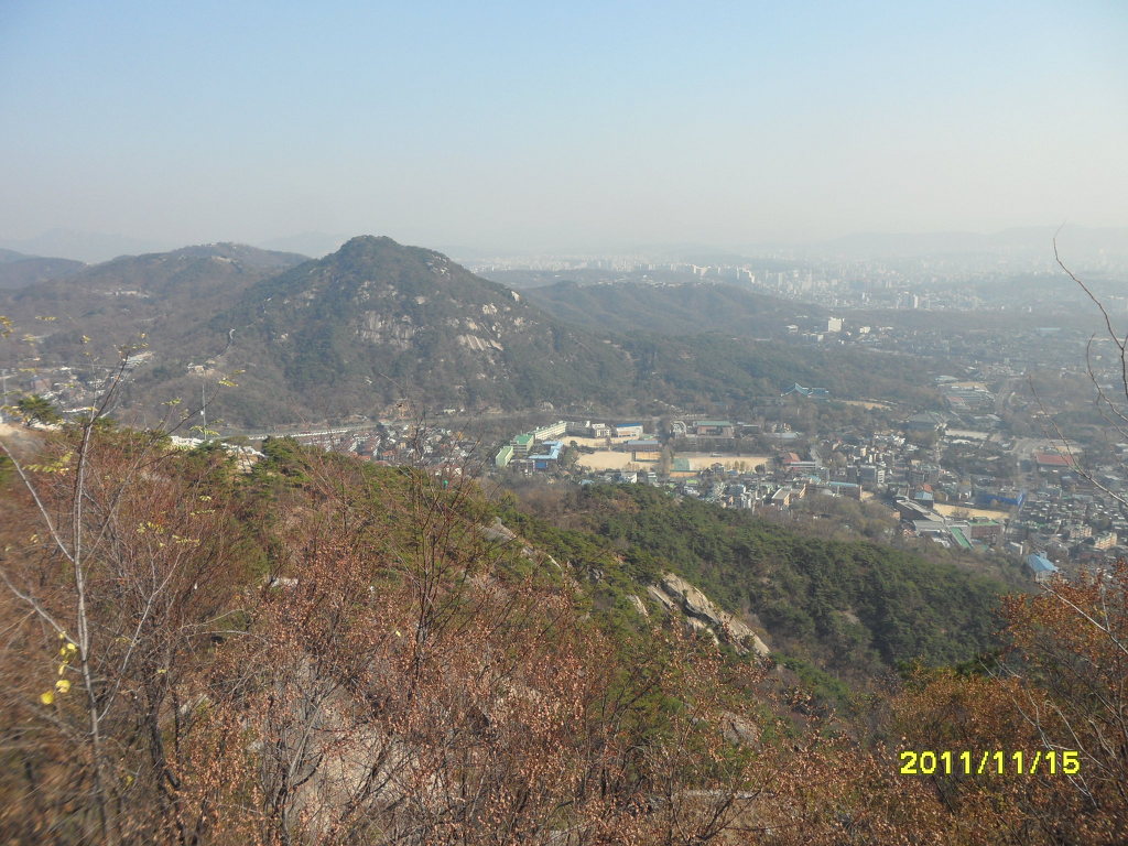 인왕산정상에서 본 이미지