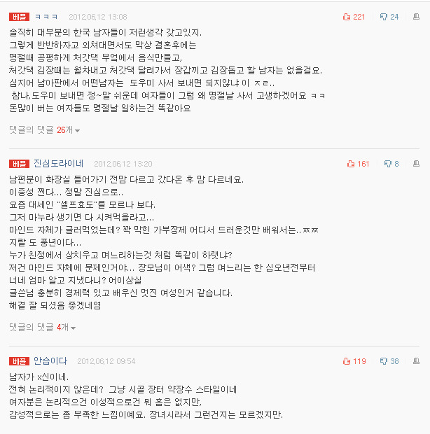  공평하게 결혼한 여자의 최후+베플 | 인스티즈