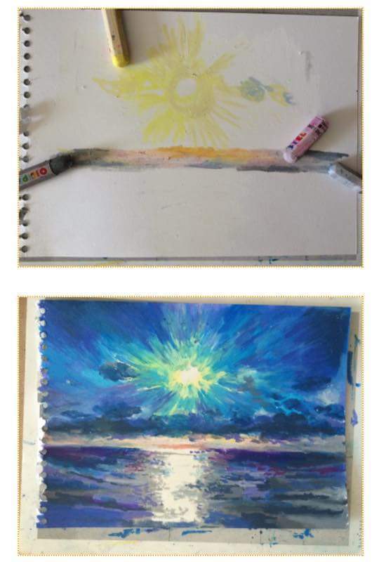 크레파스를 이용하여 그린 그림 | 인스티즈