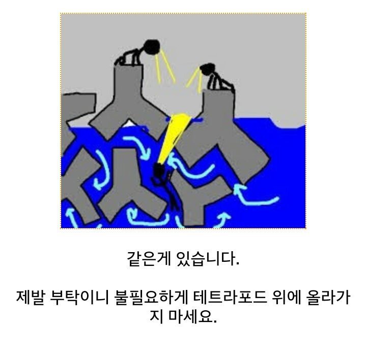 방파제에 올라가지 마시오 | 인스티즈