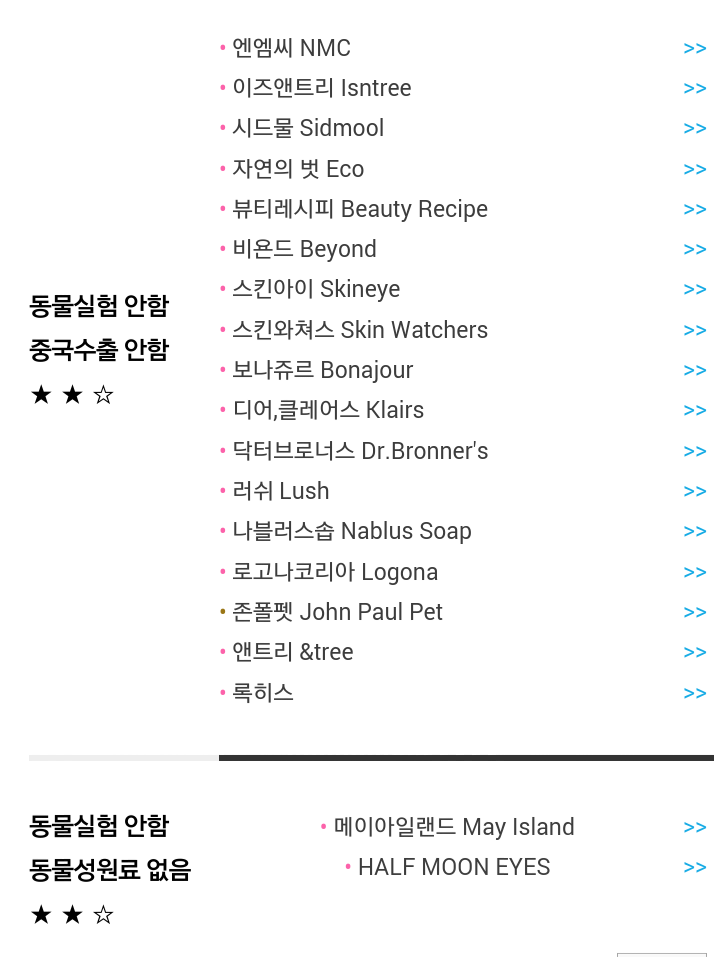 화장품 동물실험을 안 하는 착한 회사 리스트 | 인스티즈