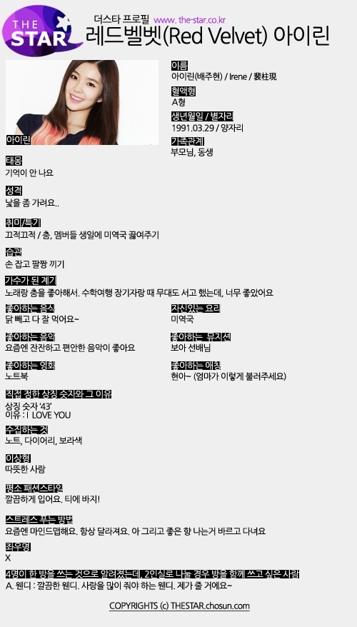 [필수] 레드벨벳 더스타 멤버 프로필 | 인스티즈