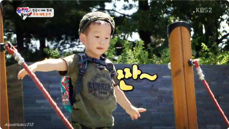 [슈퍼맨이돌아왔다] 열심히 훈련하는 둥이들 | 인스티즈