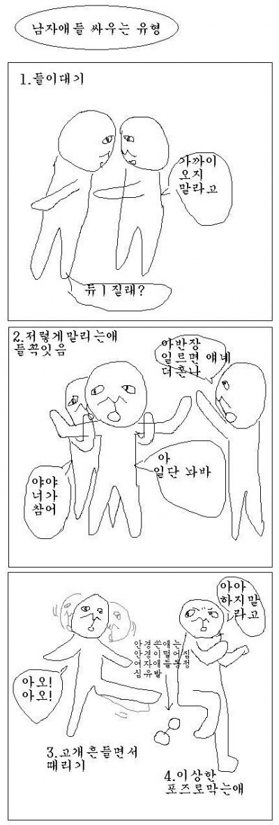 학창시절 남자애들 싸우는 유형 4가지 | 인스티즈