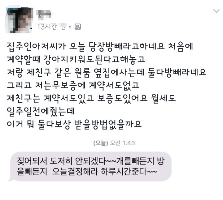 현재 페이스북에서 난리난 원룸집 강아지 사건 | 인스티즈