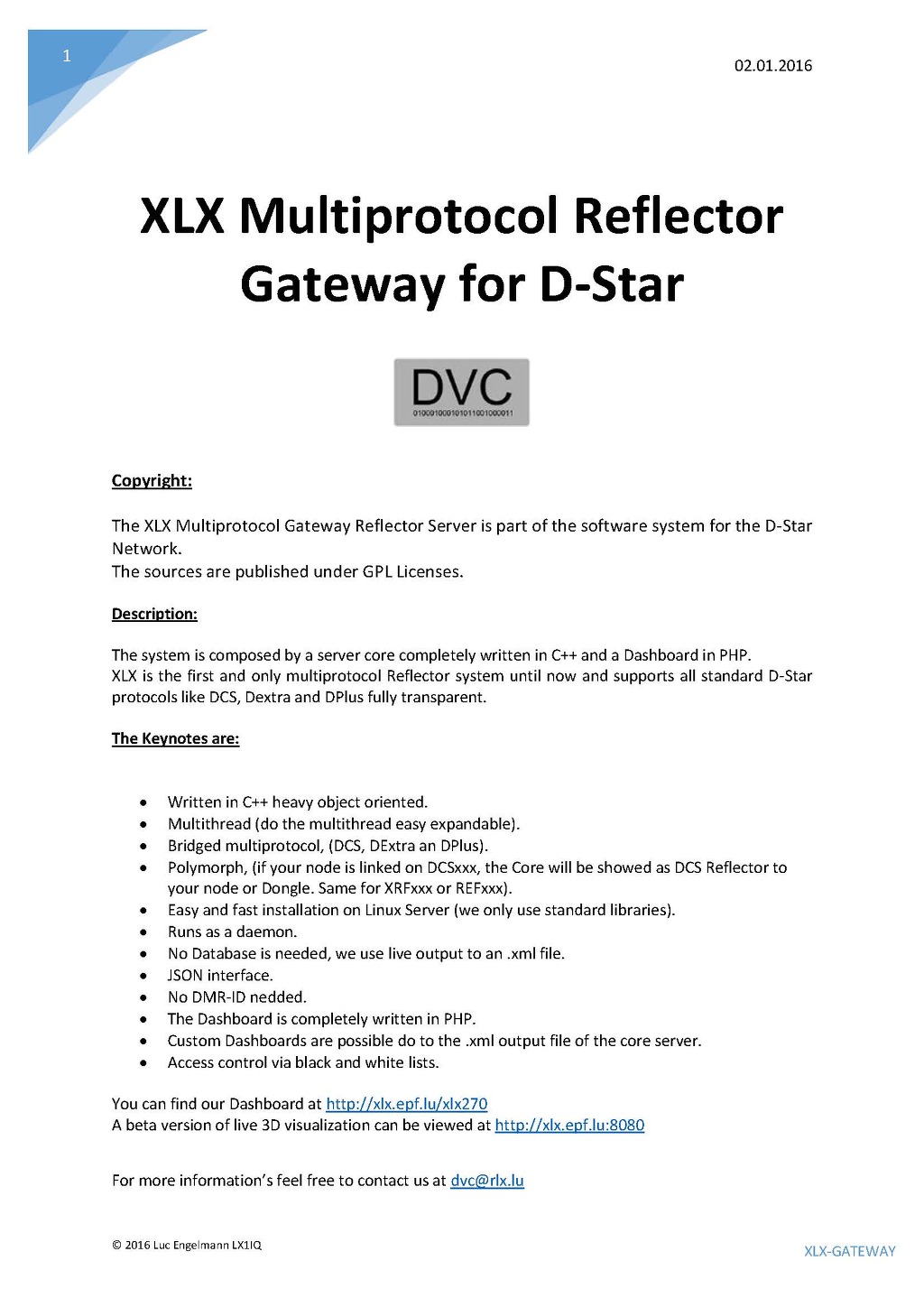 XLX Reflector 를 사용하기 위한 조건과 XLXD로 변경을 하게 된 배경 - D-STAR Reflector - 한국  D-STAR User Group