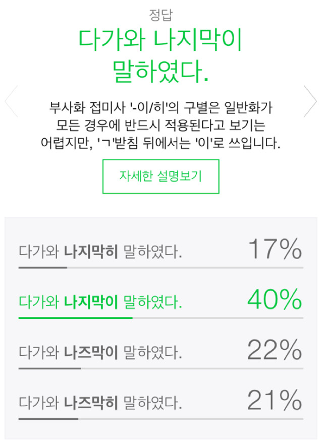 나지막히vs나지막이vs나즈막이vs나즈막히 (맞춤법) | 인스티즈