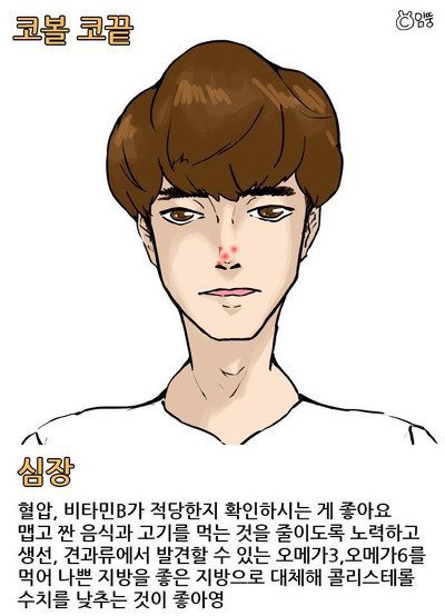 여드름 위치에 따른 건강상태 | 인스티즈