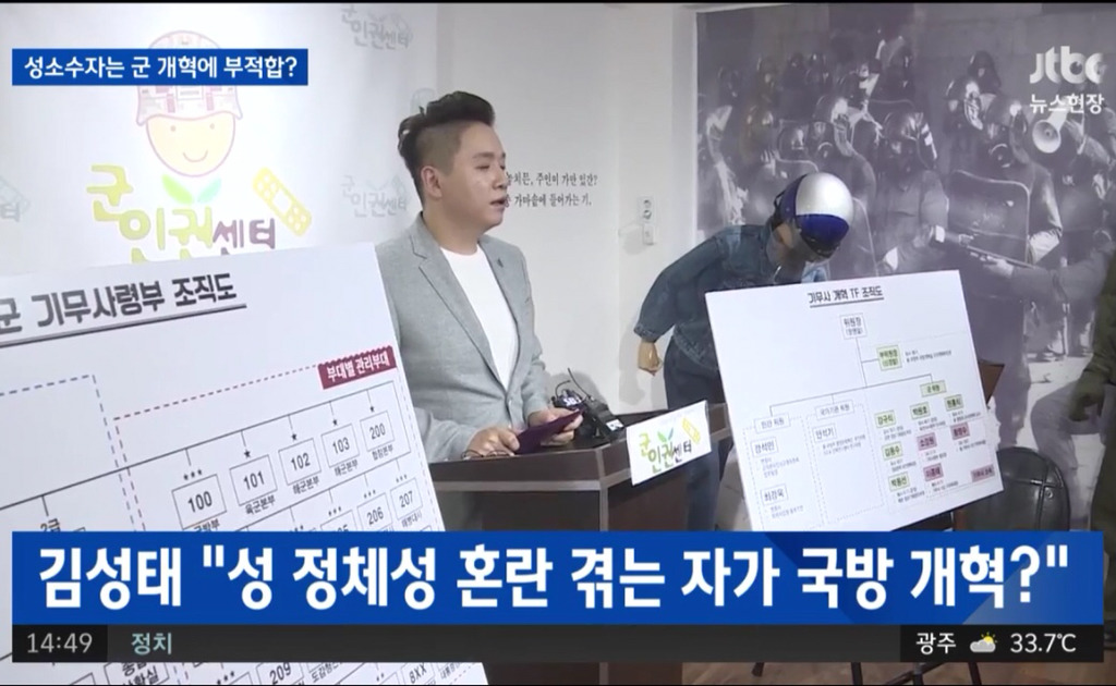 김성태"군인권센터 소장 성정체성 혼란겪어..문재인 정권과 관계 밝혀라” | 인스티즈